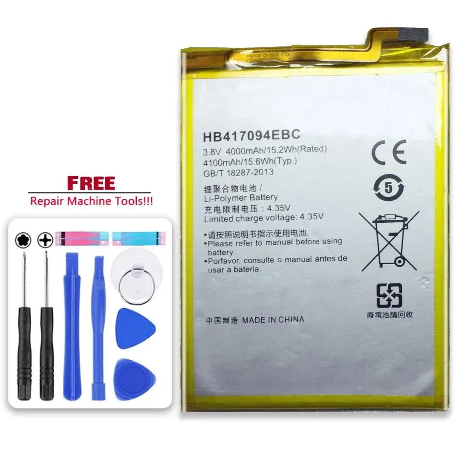

High Capacity Mobile Phone Battery For Huawei Mate 7 Mate7 MT7 TL00 TL10 UL00 CL00 4100mAh HB417094EBC