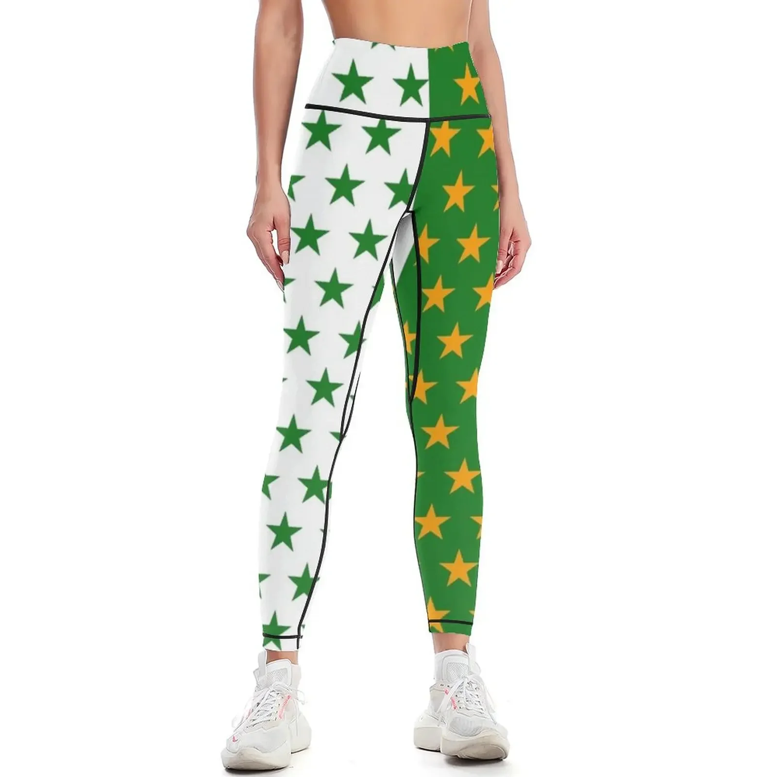 

Green and Orange College Leggings push up legging Women's trousers Jogger pants Womens Leggings