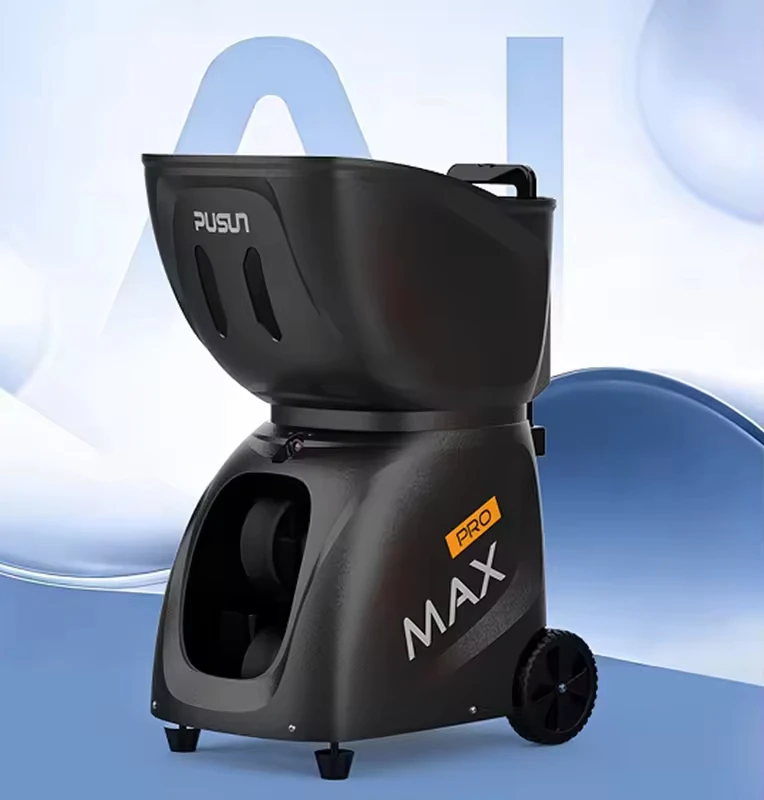 Professional PUSUN PT-PRO MAX Portable AI Tennis Ball Launcher Visual Tracking Match Simulation Smart Training Programs