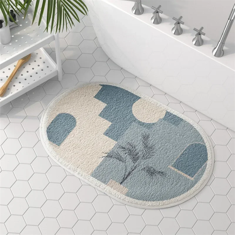 Morandi Shower Mat Microfiber Bathtub Side Floor Door Entrance Mats Toilet Pet Rugs Doormat for Bathroom Tapis Salle De Bain