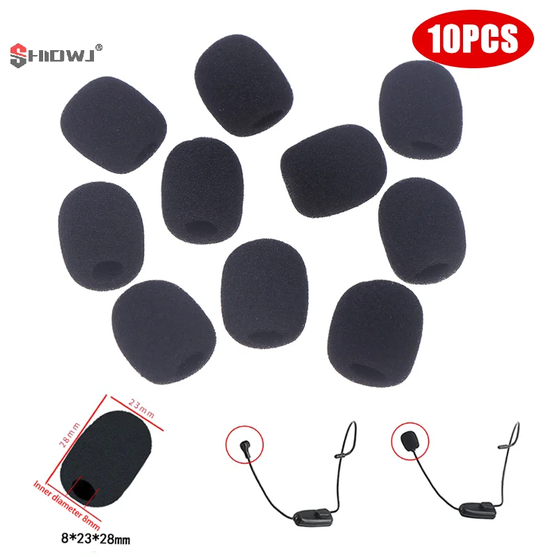 10Pcs/lot Headset Microphone Sponge For Motorcycle Intercom Helmet Bluetooth Headset Mic Sponge