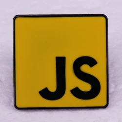 Javascripts js programming language logo badge pins jewelry
