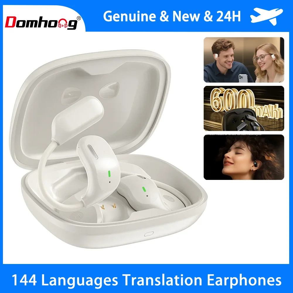 

OWS Translation Headphones with Touch Screen,Support 144 Languages Translator,ENC Wireless Bluetooth Earphone,Sports Earbuds