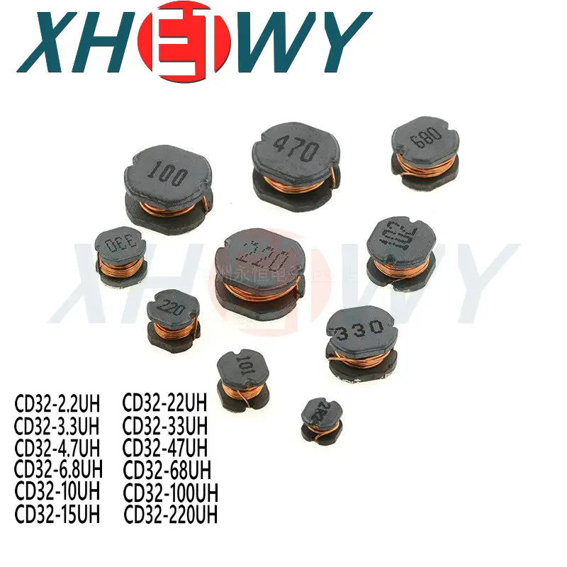 CD32 patch wound power inductor CD32-2.2UH 3.3UH 4.7UH 6.8UH 10UH 15UH 22UH 33UH 47UH 68UH 100UH 220UH 2R2 3R3 4R7 6R8 100 150