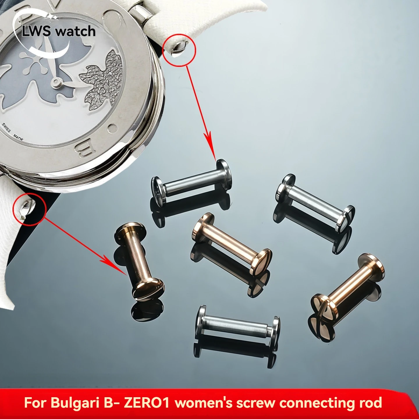 6 مللي متر ساعة المسمار ربط قضيب BZ30S ل بلغاري B-ZERO1 الشق حزام ساعة اليد صغيرة الحجم النساء سوار ربط قضيب الملحقات