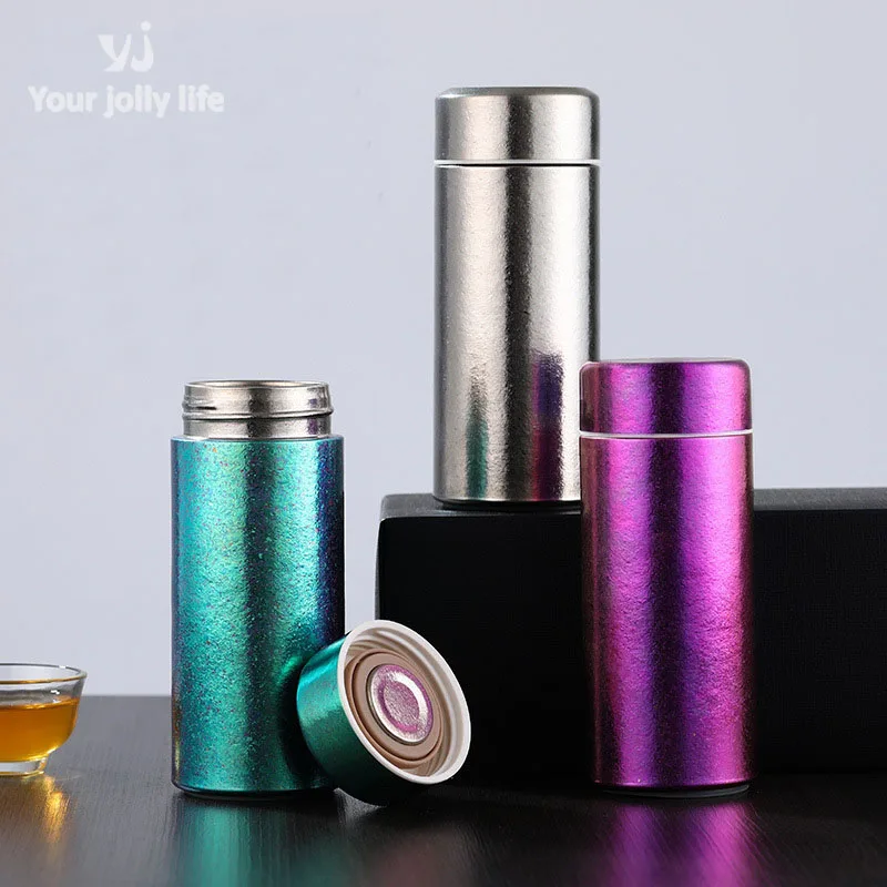 

Mini Thermos Bottle,Double Layer,Pure Titanium,Sealed,Leak Proof,Heat and Cold Protection,Antibacterial,Pocket Cup, 200 ml,300ml