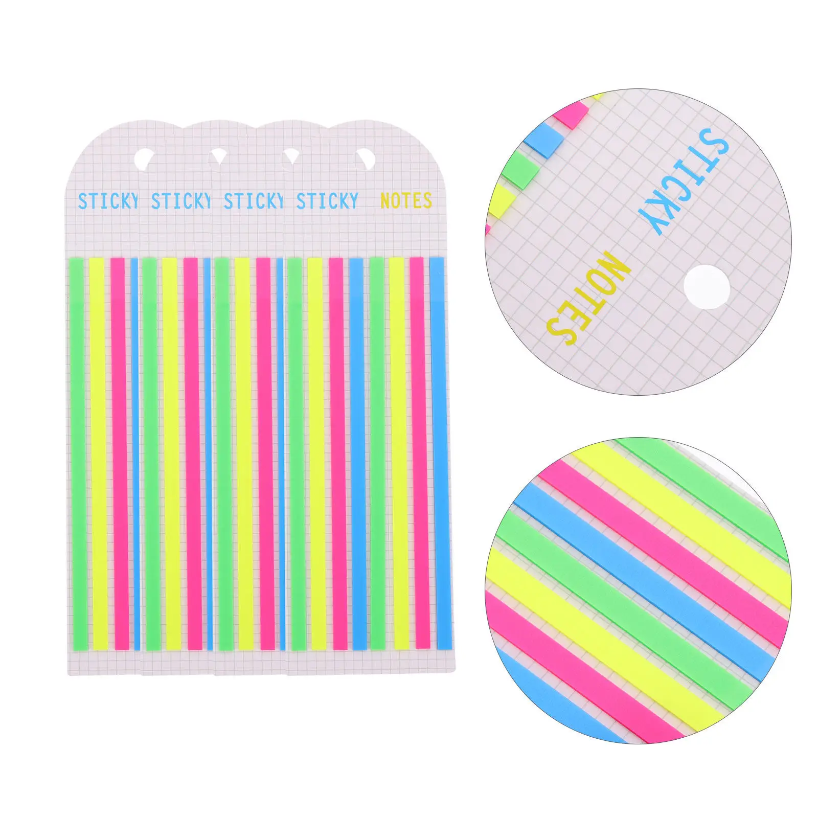 

4 Packs Reading Highlighter Strips Transparent Colorful Guided Reading Strips Portable Page Markers for Books Notes Annotation