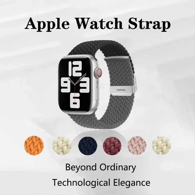 Nylonarmband für Apple Watch Band Ultra 49 mm 9 8 7 6 5 4 3 SE geflochtenes Metallschnallenarmband Gürtel iWatch 45 mm 41 mm 44 mm 40 mm 42 mm