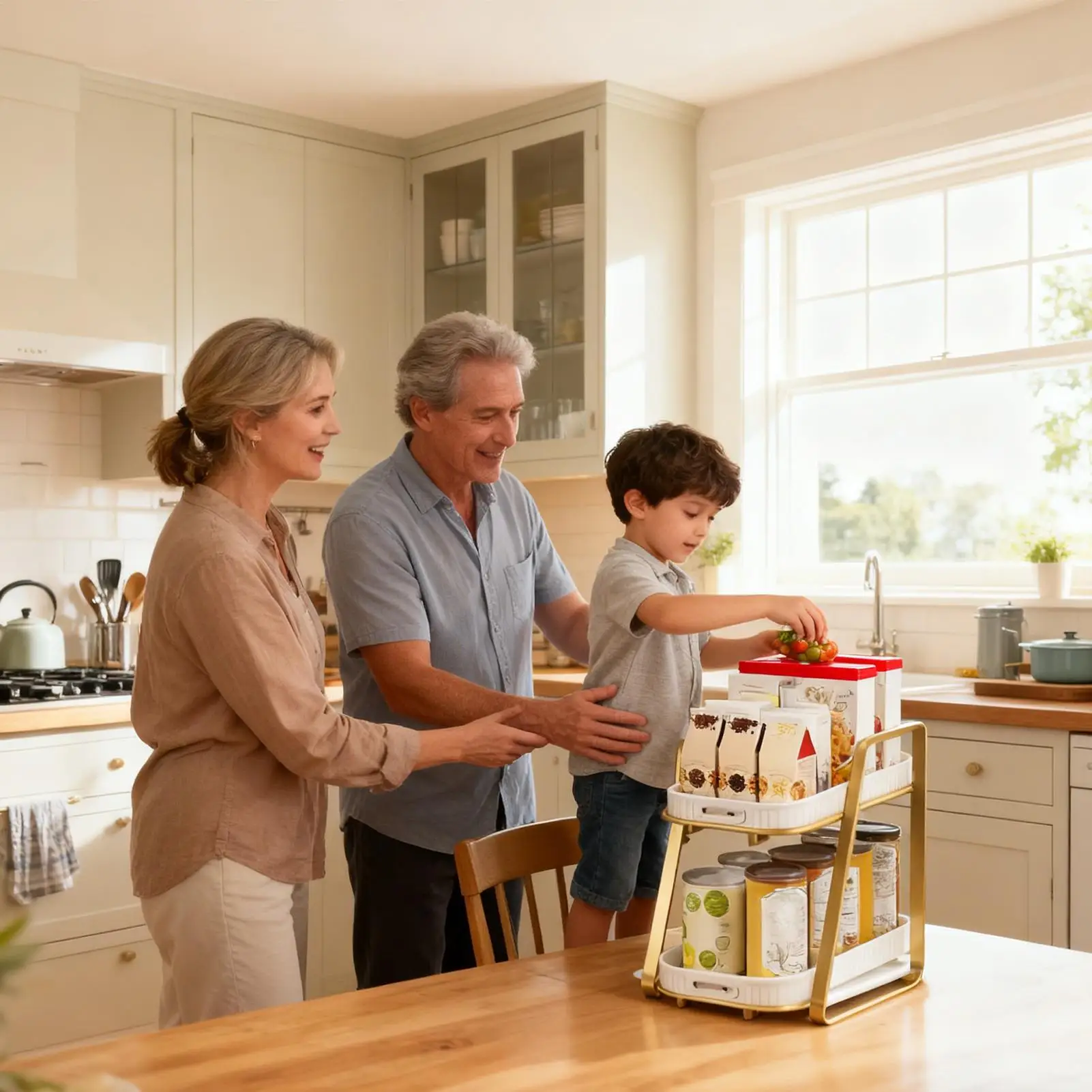 

Kitchen Rack 2-Tier Non-Slip Display Organizer Stand Kitchen Racks And Shelves For Adults Home Indoor Tabletop Dormitory Coffee
