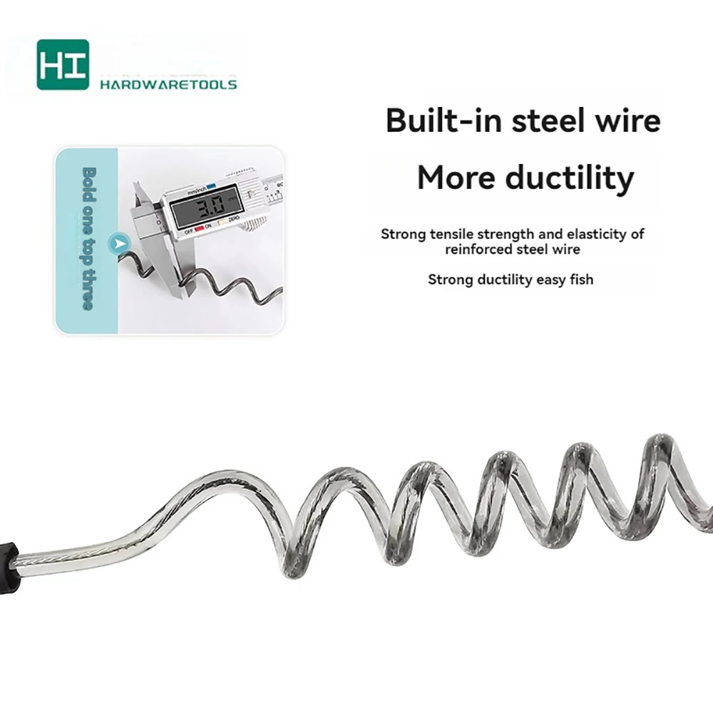 Elastic Coil Tool Missed Rope Lockable Stretch Climbing Buckle Rope Heavy Duty Safety Rope for Hammer Wrench Electric Drill