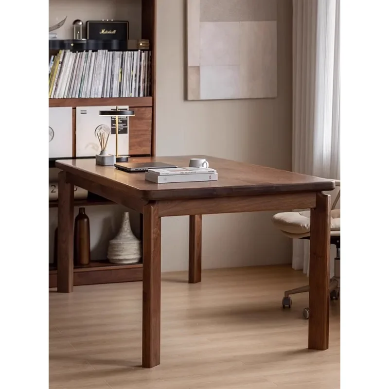 

Североамериканский черный орех из цельного дерева, длинный стол для гостиной, большой длинный стол, домашний рабочий стол, верстак