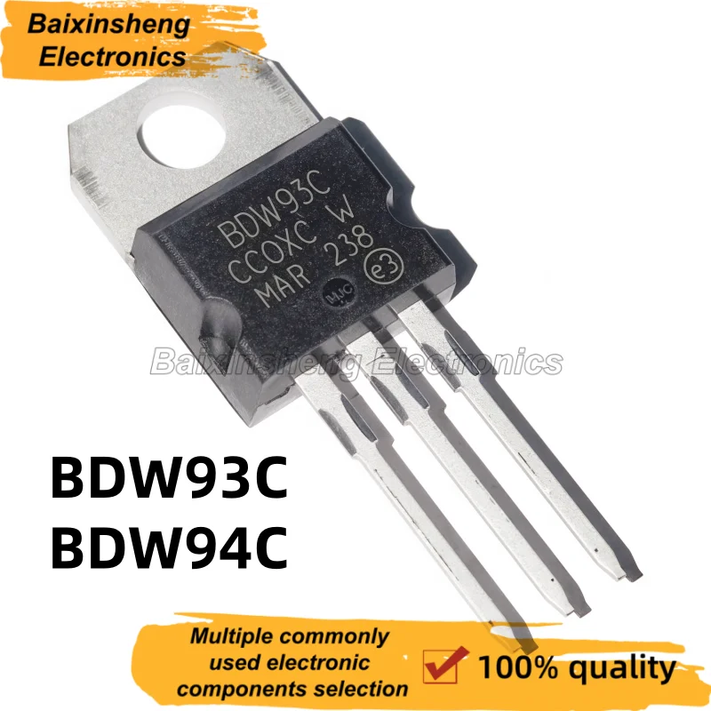 BDW93C BDW94C,10PCS NEW High-Quality TO-220 BDW93 N-Channel BDW94 Darlington Transistor