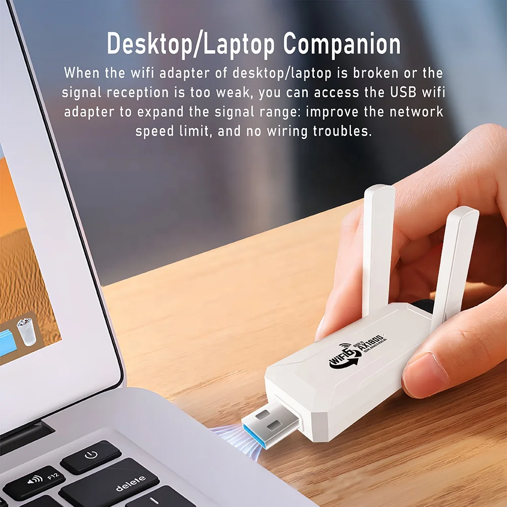 1800M Dual Band Wireless USB Dongle Driver-Free USB Network Card Blue Tooth Wifi 2-In -1 Wireless Network Cards