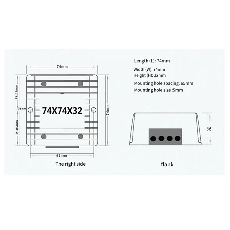 ABKU-Universal 8V-40V To 12V Voltage Regulator 6A DC Power Converter Power Module Automatic Boost / Reduce Power Regulator