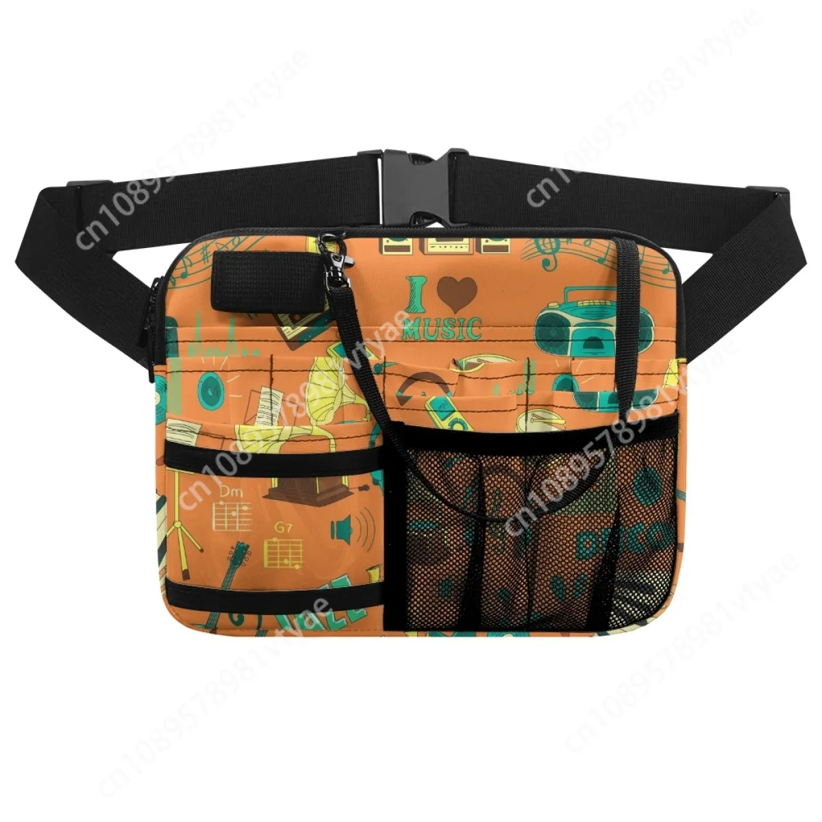 Cintura ajustável Strap Hip Bag para Estetoscópios, Utilitário Fanny Pack, Enfermeira Médica Organizador, Instrumento de Música, Designer, Bandagem, Novo