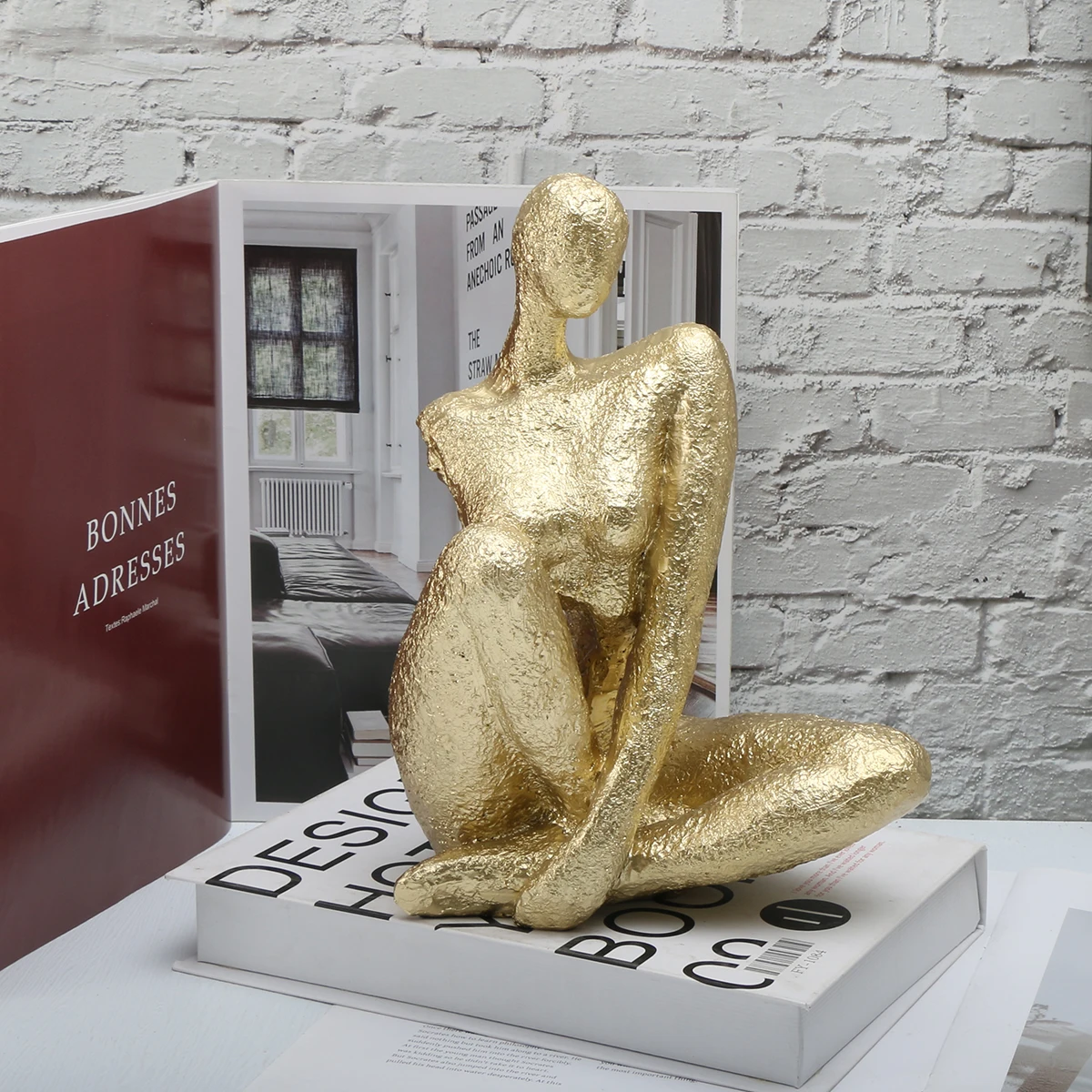 Abstrakte Körperskulptur-Kunst - Goldene Göttin Statue, Kreatives Wohndekor Geschenk – Detail 5