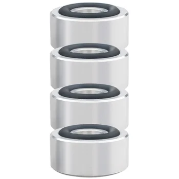 4'lü Pikap Hoparlör Amortisör Ayakları Subwoofer Titreşim Gümüş Sivri Pedler Hoparlörler