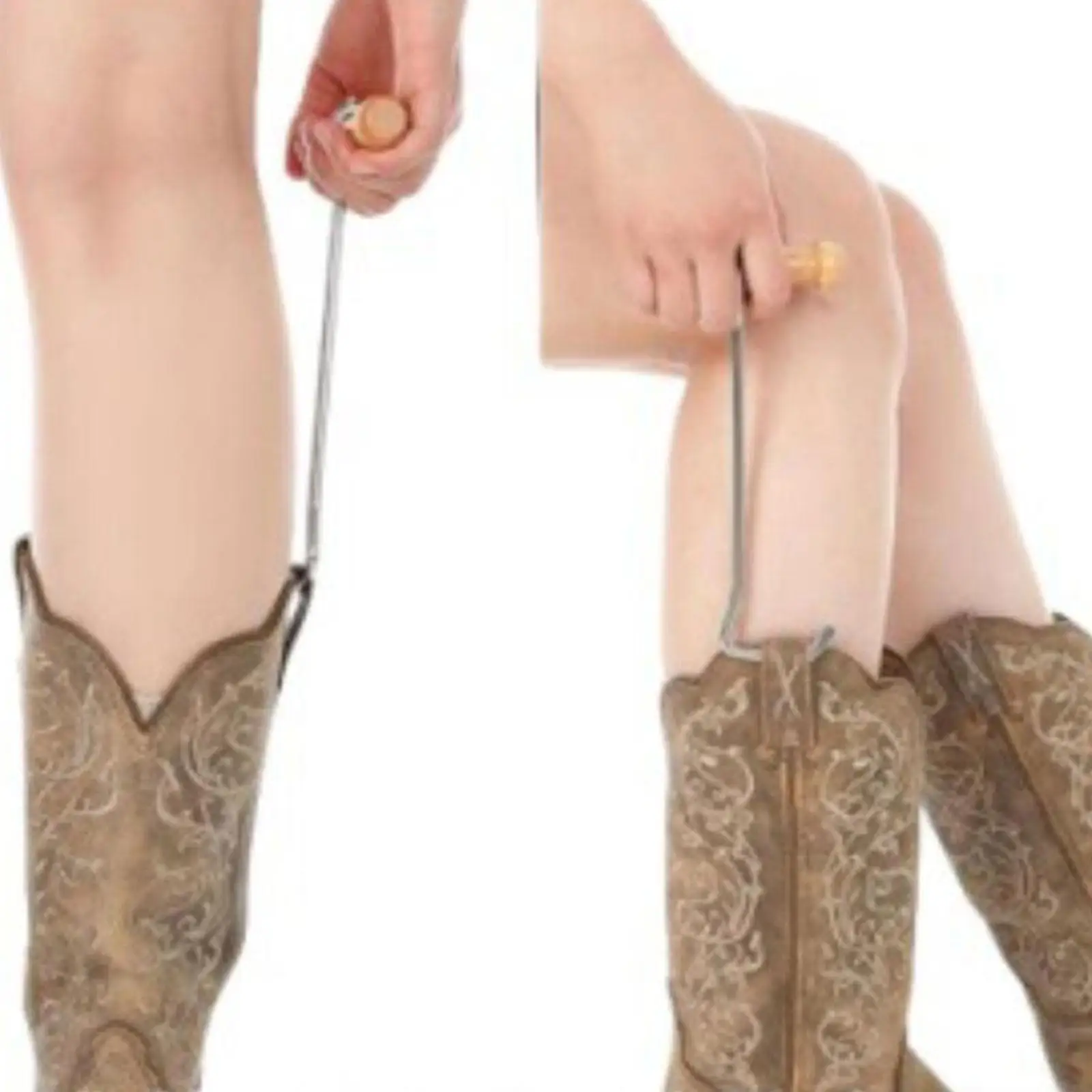 2 قطع الحصان التمهيد تسحب أدوات الفروسية مستلزمات مستقرة السنانير الحديد قبضة مريحة مقبض خشبي الرجال النساء طويلة التمهيد السنانير