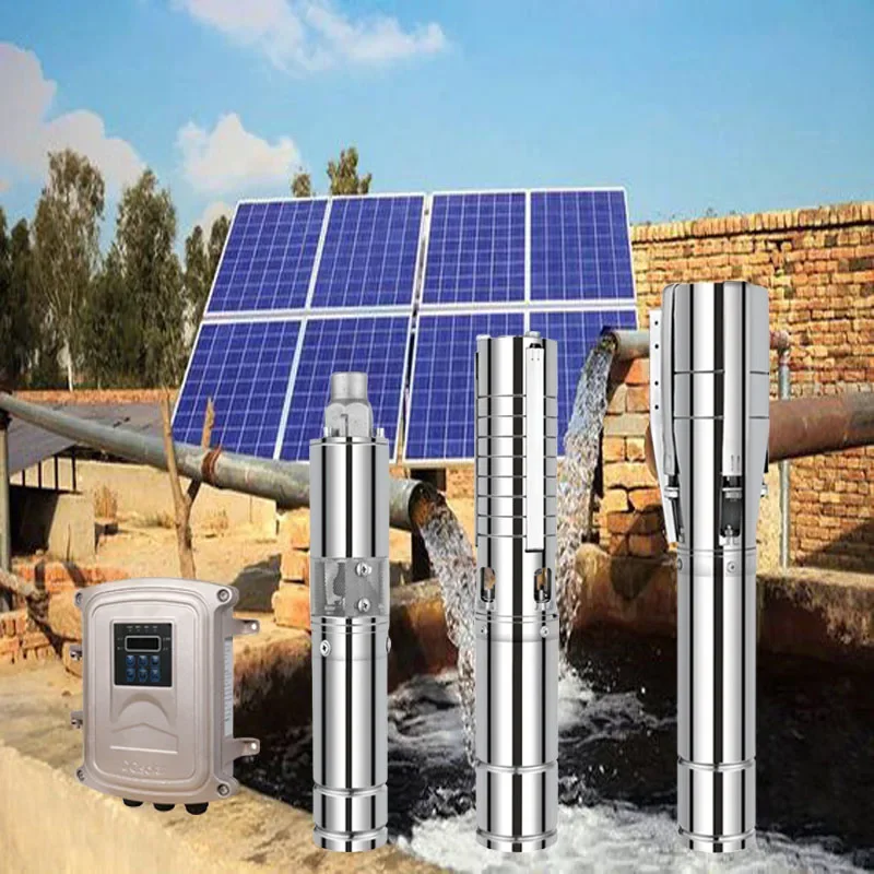 HOP Deep Well Pump Hybrid Ac Dc Solar Water Pump Submersible Borehole Water Pump