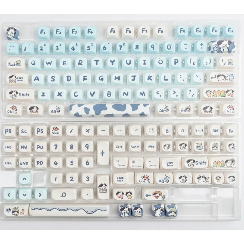 Imagem -06 - Teclas Gradação Vaca Moa Perfil Chave Boné Mac Bonito Gradação Cowthermal Sublimação Teclado Mecânico Keycaps Acessórios 142