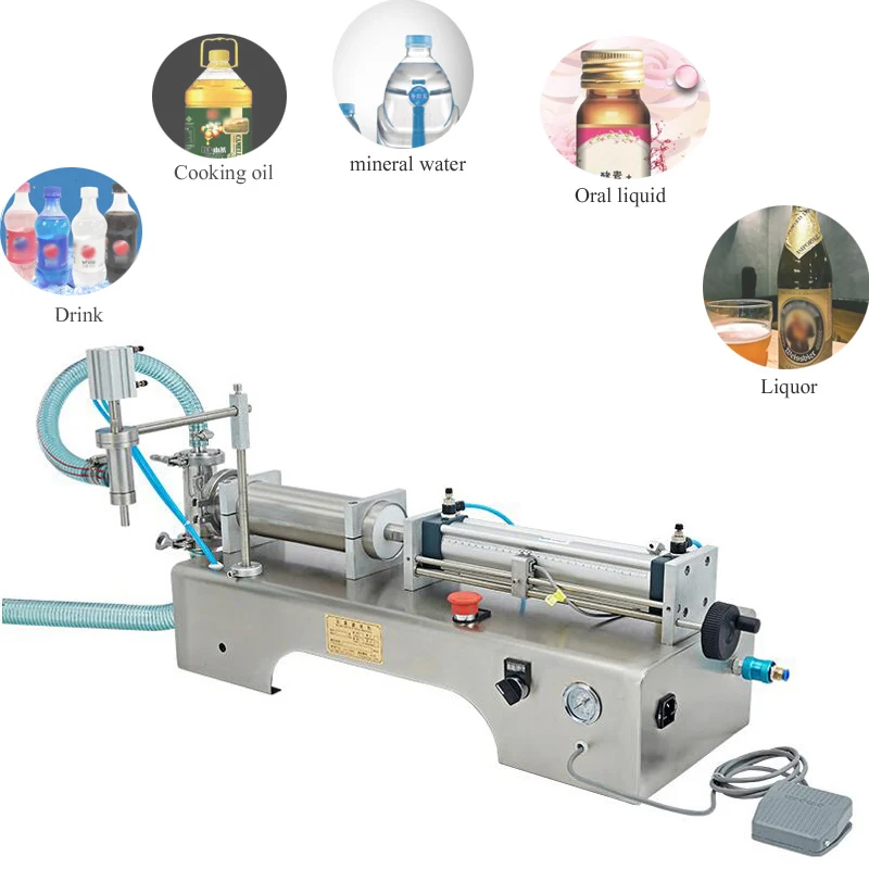 High Quality Stainless Steel Single Head Liquid Filling Machine Pneumatic Beer Beverage Liquid Filling Machine Automatic Quantit