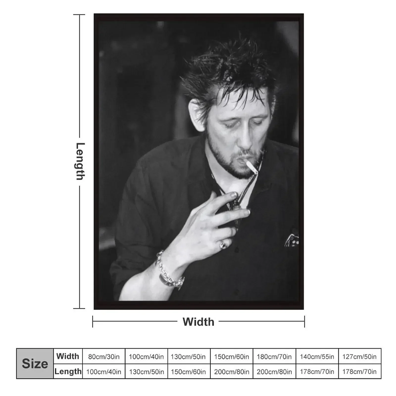 Shane MacGowan Smoking I Throw Blanket valentine gift ideas Blankets For Bed Blankets