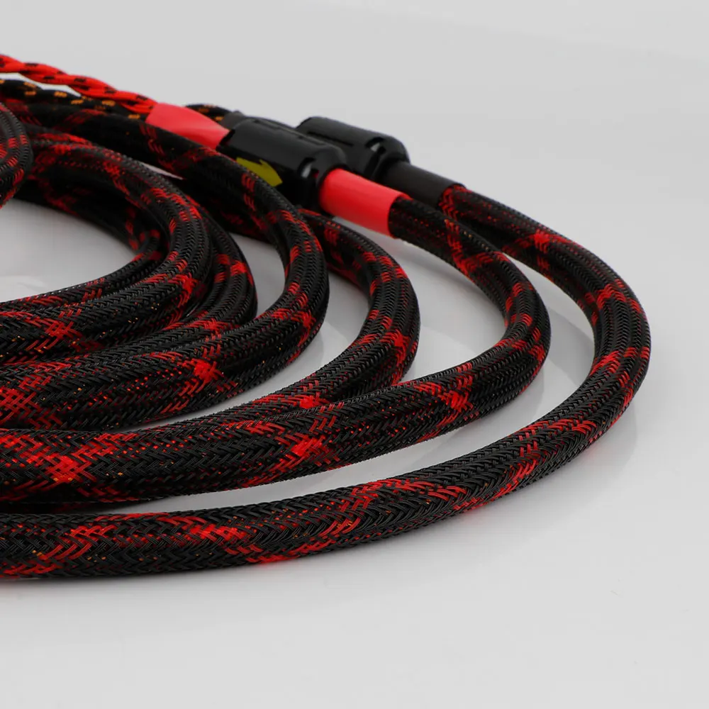 HIFI 오디오파일 시스템용 바나나/스페이드 플러그 및 단일 와이어가 포함된 고품질 오디오 및 비디오 케이블