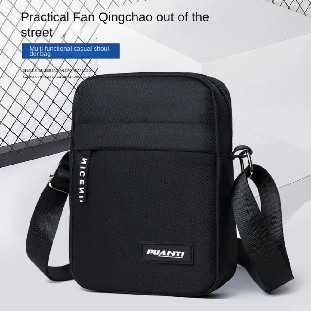 Nuevo Bolso Retro, bolsos cruzados de negocios para hombre, bolso de hombro de nailon, bolso cruzado de Color sólido, informal y a la moda