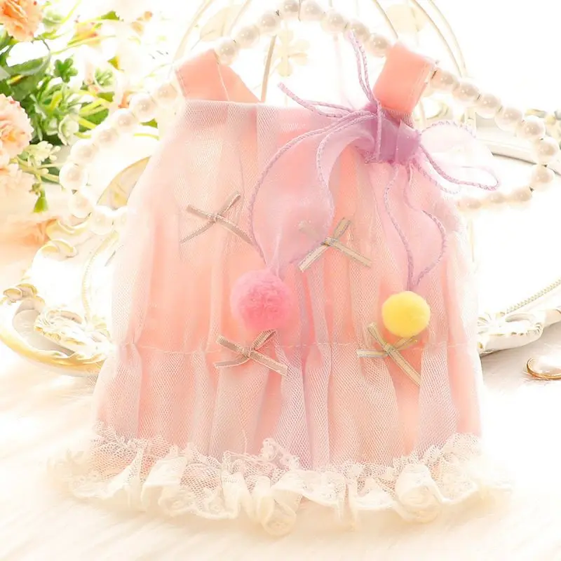 Pet Clothes Spring/Summer Cute Princess Skirt Yarn Skirt Love Strap Skirt Teddy