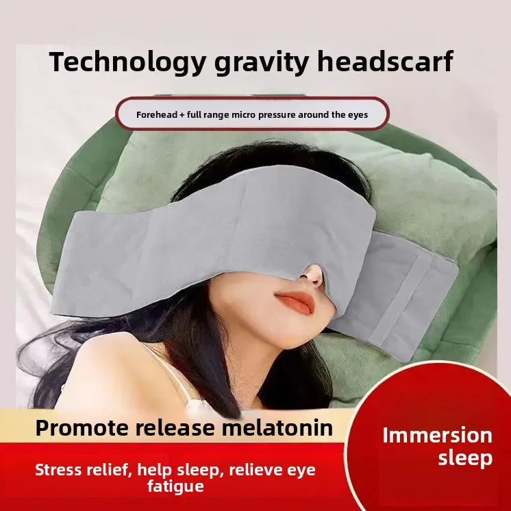 Maska do spania z obciążeniem grawitacyjnym łagodząca zmęczenie oczu dzięki naukowemu rozłożeniu nacisku, idealna do domu, podróży i pielęgnacji oczu.