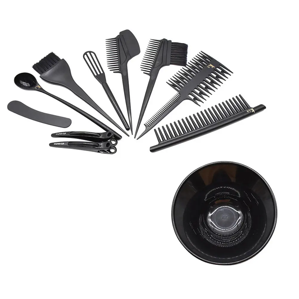 1Set Hair Dye Set Hair Coloring Kit Essential DIY Hairdressing Tools Salon Home Reusable Dyeing Bowl Comb Dyeing Bowl