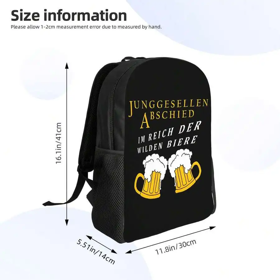 

Wild Beer Print Backpack Unisex Durable Daily Travel Bag Breathable Comfortable Casual Use