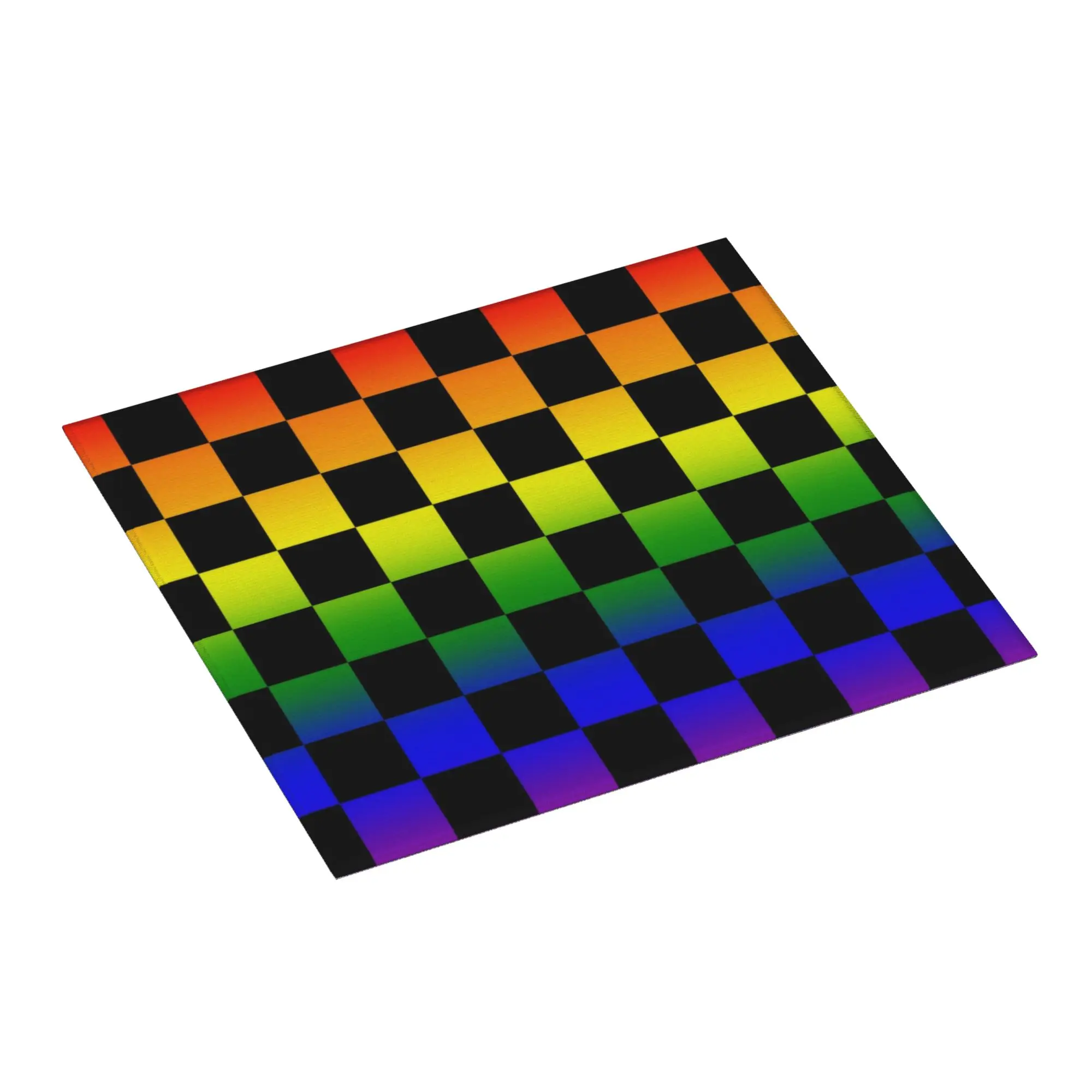 Drying Mat For Kitchen Rainbow Checkers Checkerboard Barware Tableware Oil Proof Reusable  Washable Kitchen Sink Drying Pad