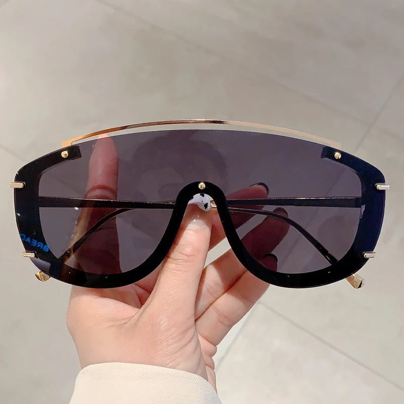 KAMMPT Fashion Leopard damskie okulary przeciwsłoneczne stylowe gradientowe sportowe odcienie luksusowe metalowa obudowa Oversize męskie okulary