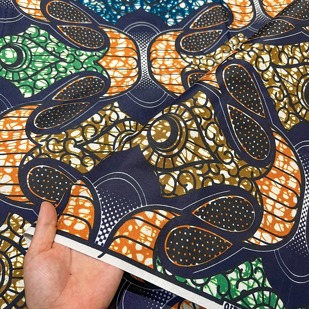 6 ярдов Анкара восковая ткань 2025 Высококачественная африканская ткань с восковым принтом Африканская гарантированная настоящая восковая ткань