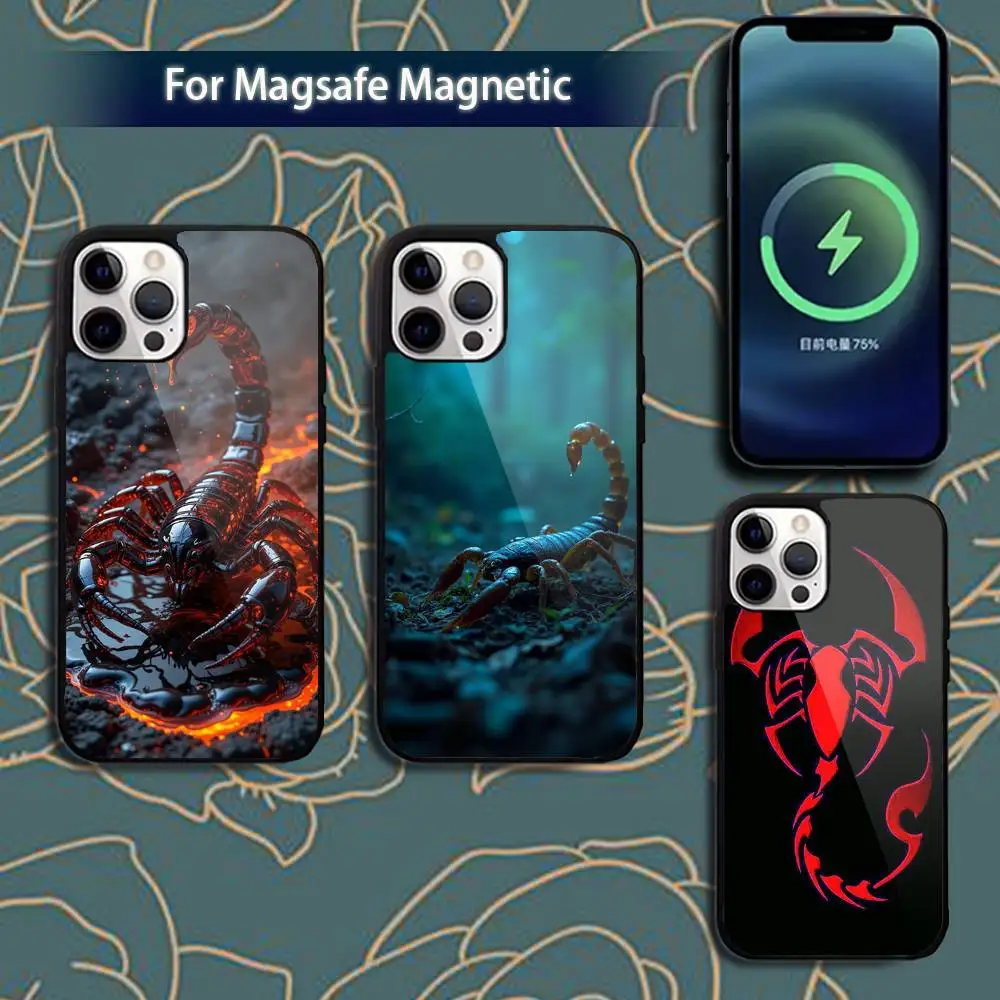 

Art S-Scorpion A-Animal Phone Case For iPhone 17,16,15,14,13,12,11,Pro,Max,Plus,Mini,Magsafe,Magnetic Wireless Charging Case
