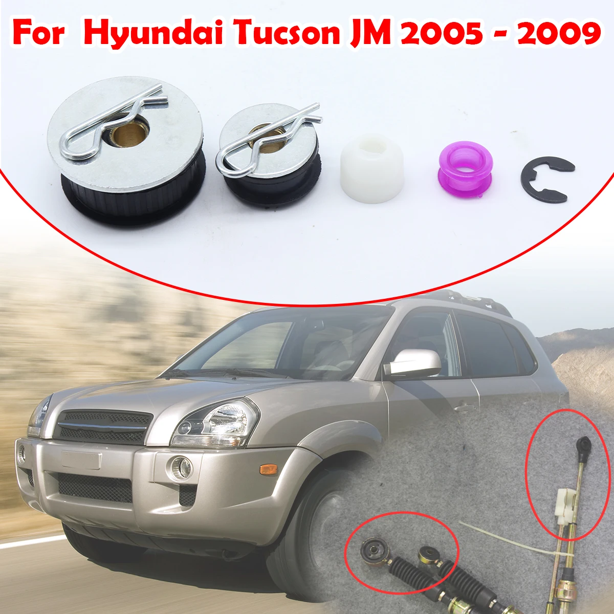 

Manual Gearbox Shift Cable Linkage Bushing For Hyundai Tucson JM 2005 2006 - 2009 Shifter Lever Selector Rod Connect Bushing Kit
