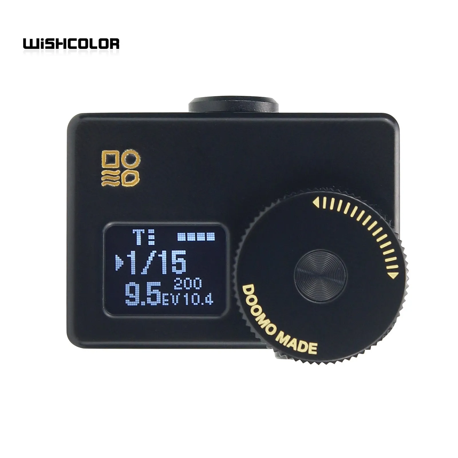 Wishcolor Light Meter for DOOMO Meter S Brass Version High Accuracy Lens and Long Endurance with 0.66inch OLED Display Screen