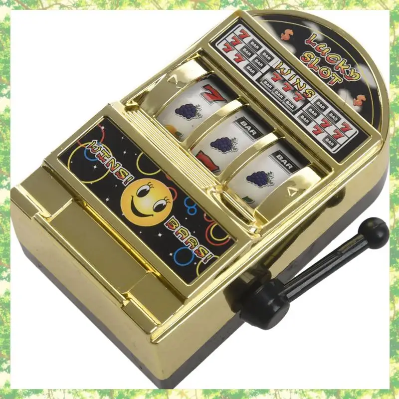 T84C-2X Mini Casino Jackpot Fruit Slot Machine Money Box Game For Kids Adult Decompression Slot Machine Gold