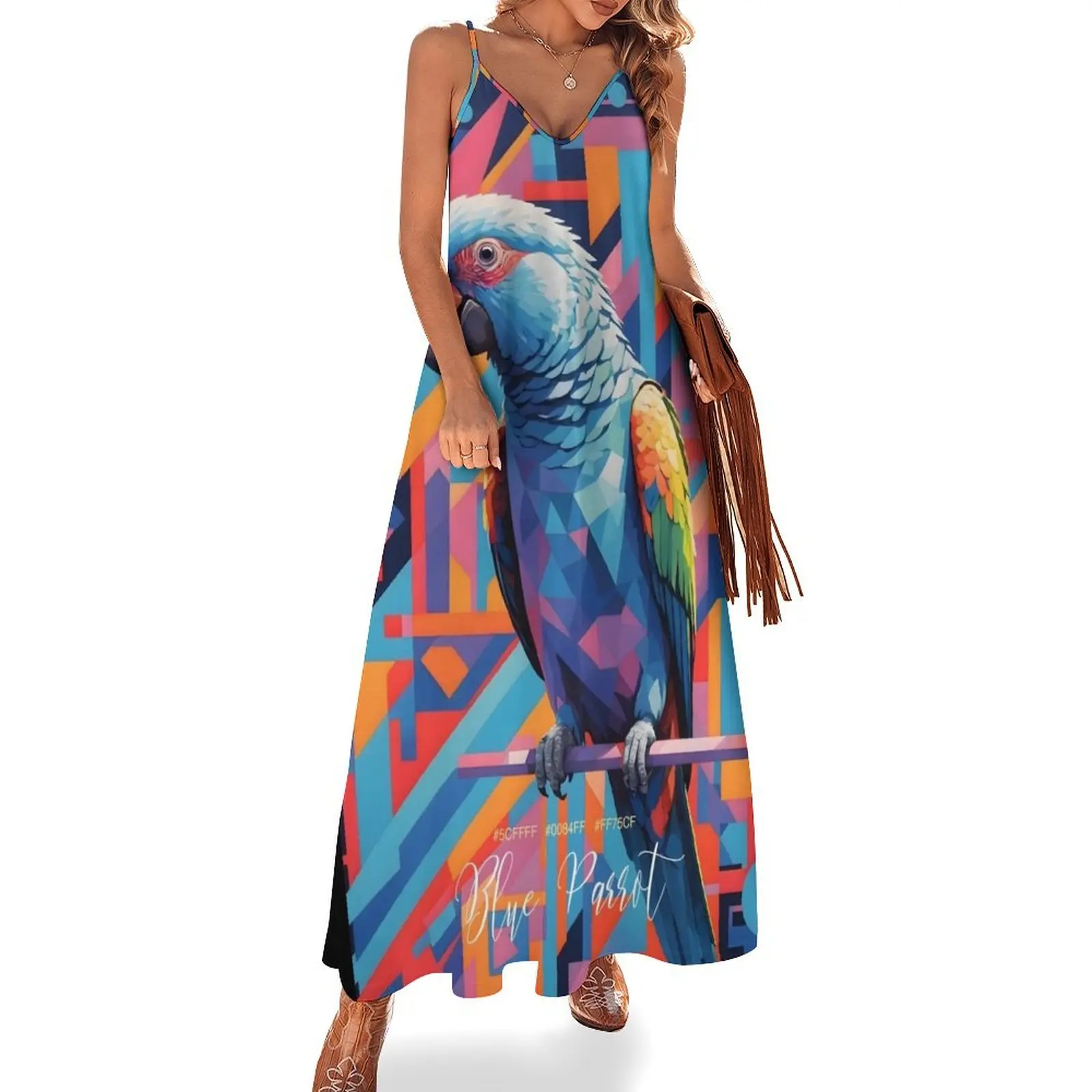 

Blue Parrot Sleeveless Dress dress for women dresses women summer 2025 summer dress woman 2025 trendy