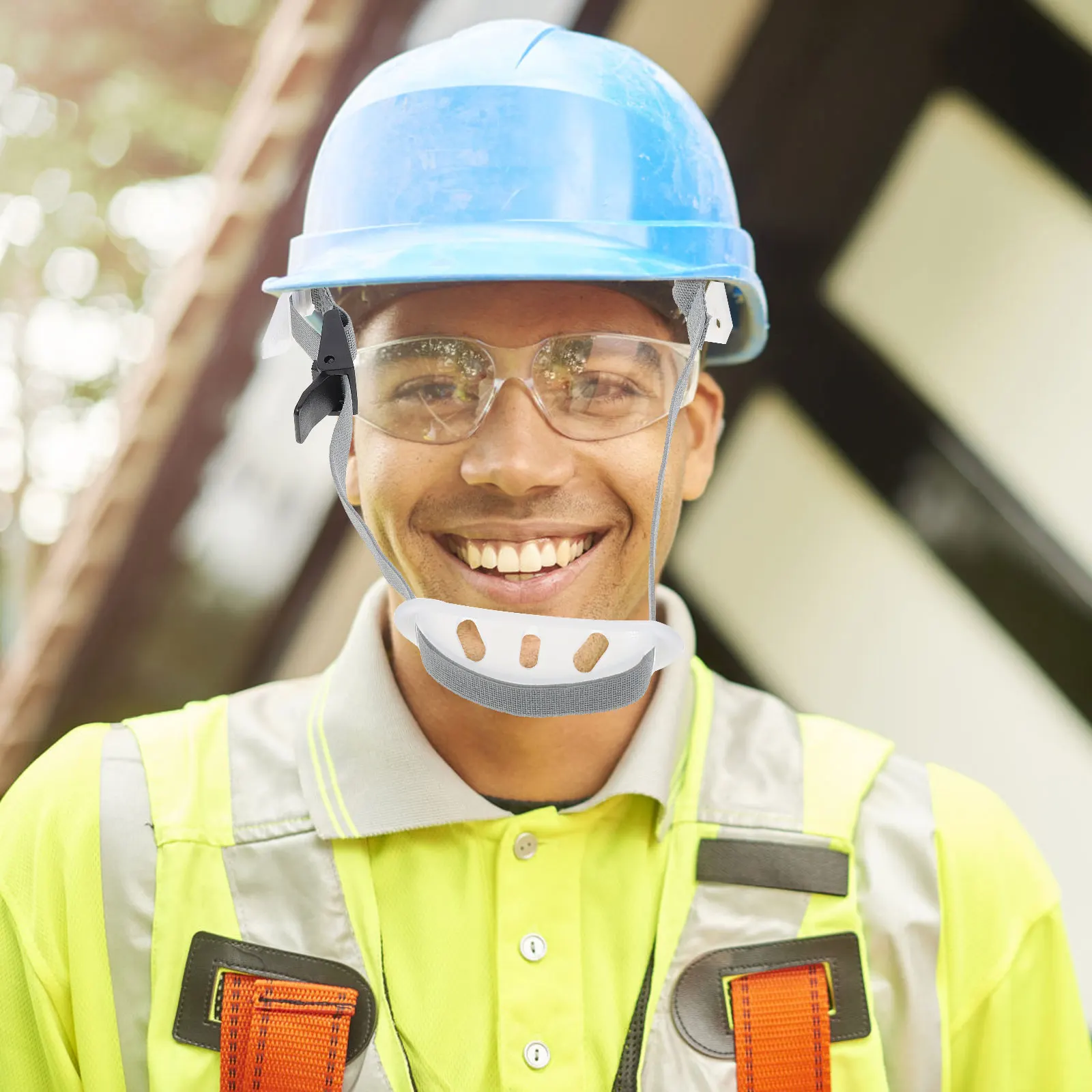 

2Pcs Adjustable Chin Strap High-Grade Material Long-Lasting Hard Hat Accessory for Construction Safety Use