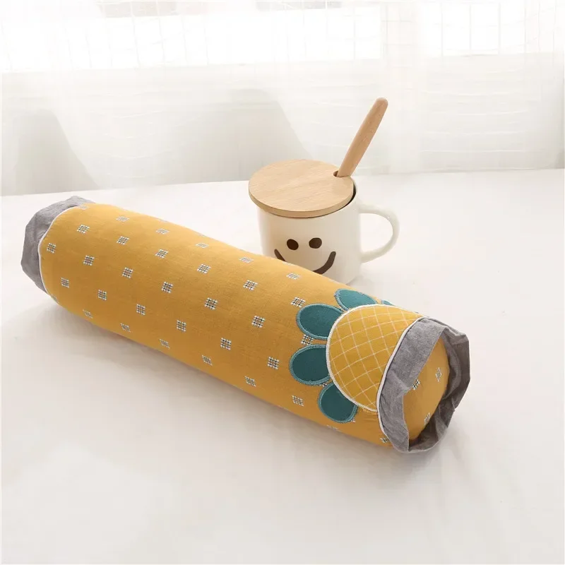 10x38cm Chinese Classical Flower Pattern Long Cylindrical Pillow Sofa Candy Shaped Cushion Cover Backrest Waist Pillow image 5