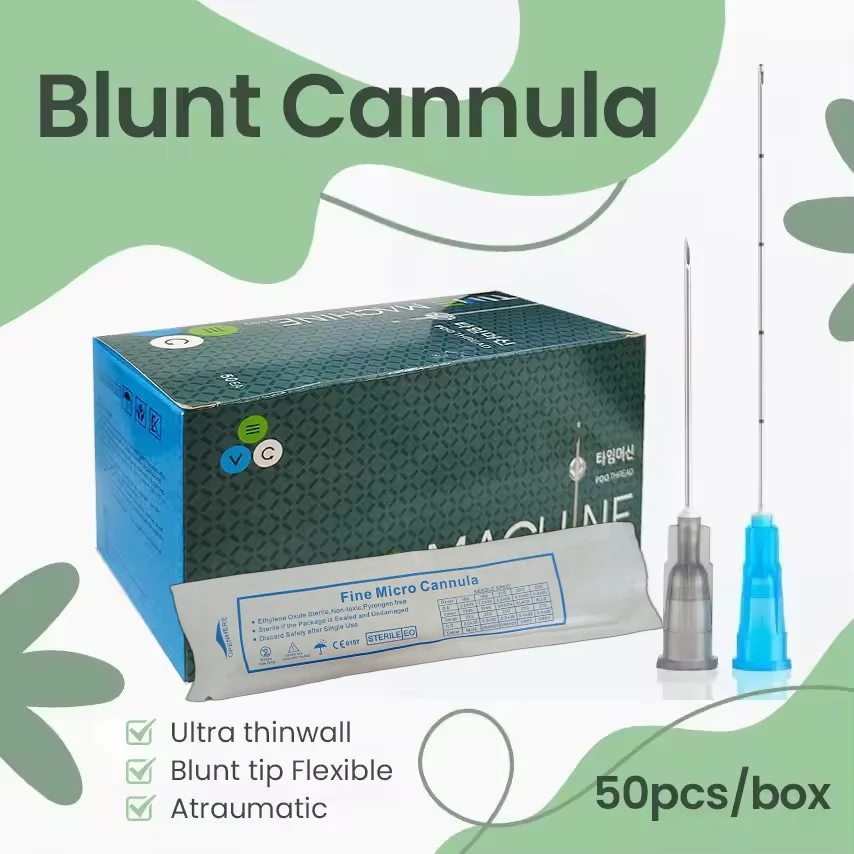 

Sterile Blunt Microcannula Flexible High Quality Disposable Packaged Blunt Tip Cannula Needle 18G 22G 25G 27G 50mm 70mm one box