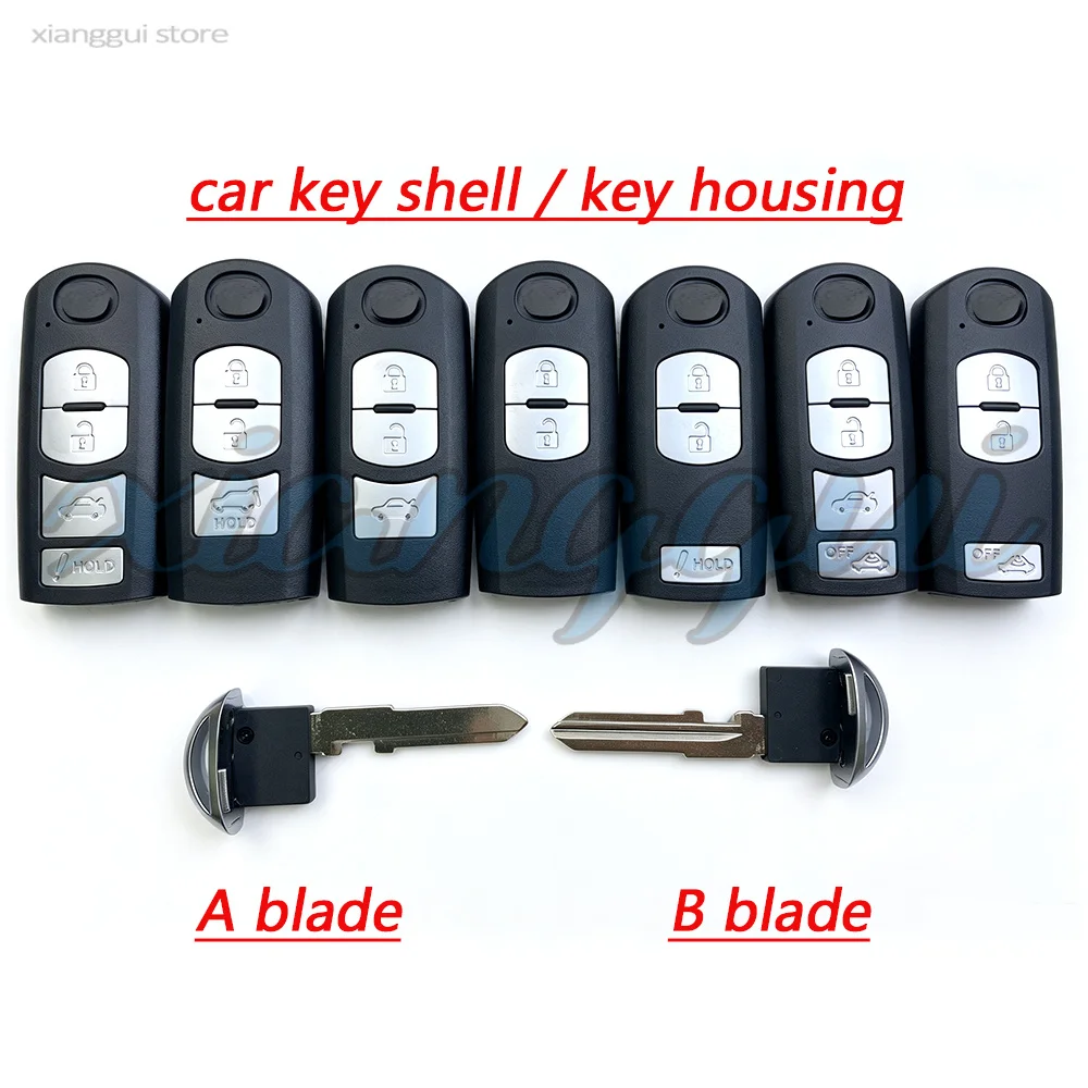Car Remote Key Housing Case for Mazda 5 3 Axela 6 Atenza CX-3 CX-4 CX-5 CX-8 MX-5 CX-9 CX-7 Miata 2011 2012 2013 2014 2015-2019