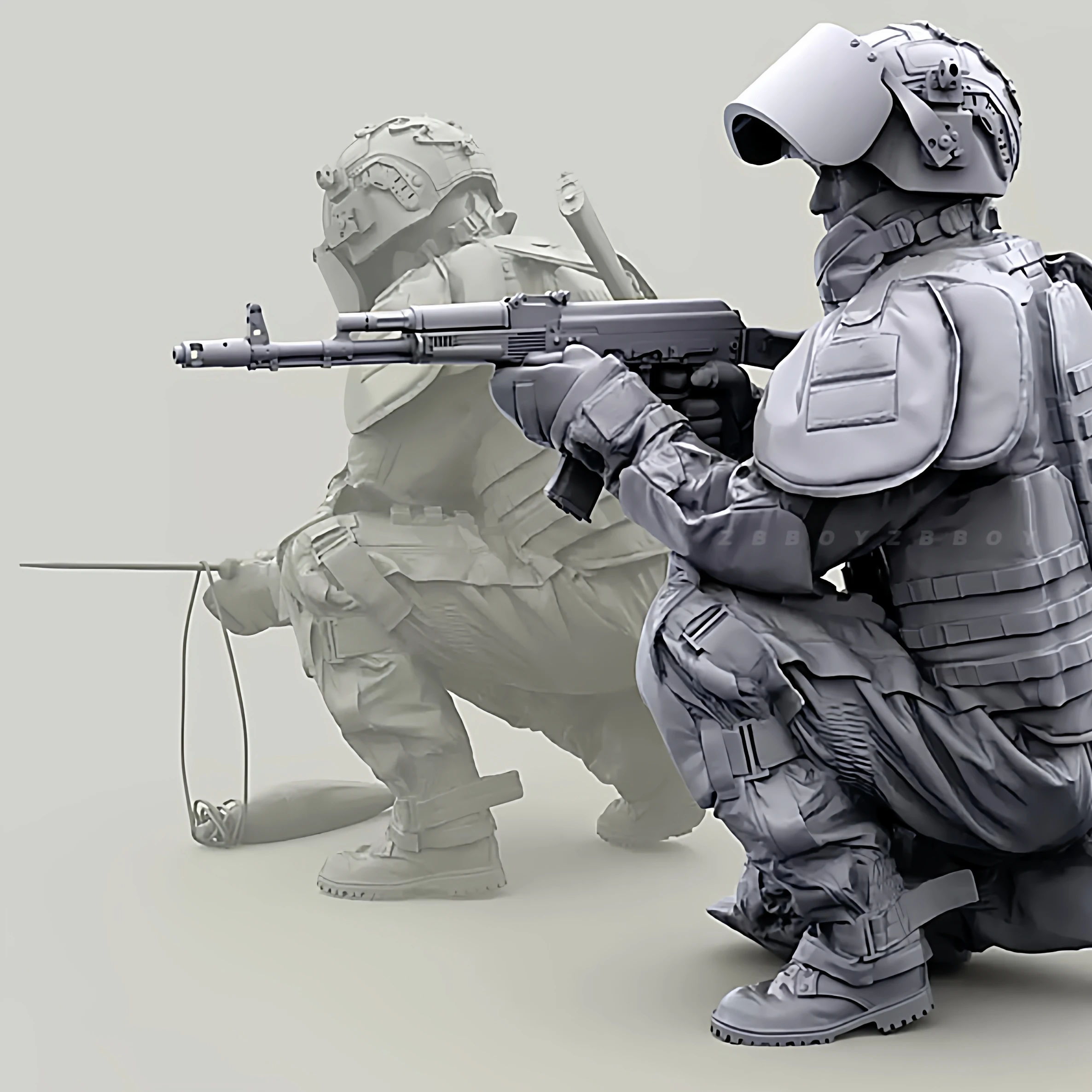 

Комплект солдата из смолы 1/35, (1 солдат), бесцветная самособранная сборка A-2153