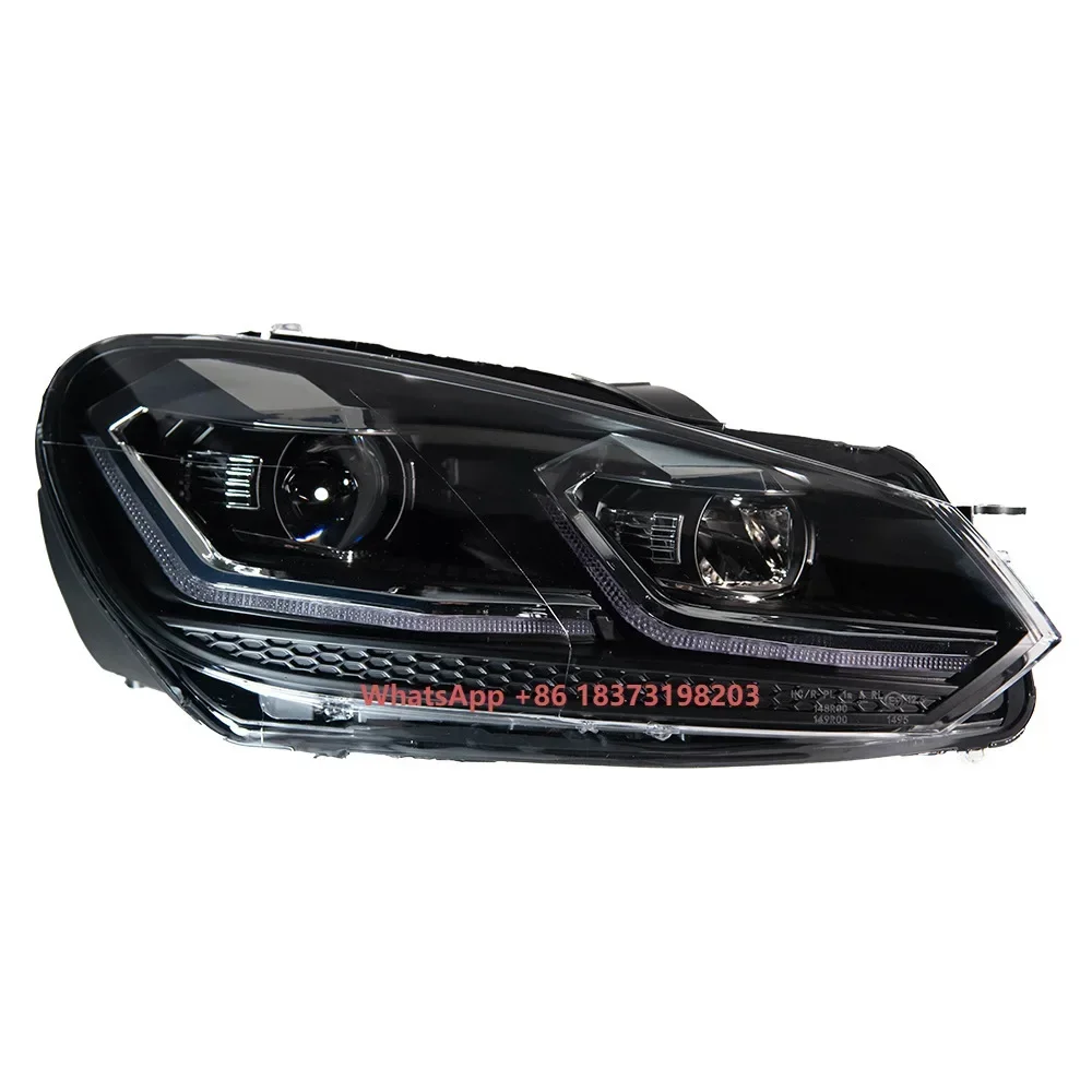 

For 2009-2012 Golf 6 Headlight Assembly 12V New High 6 to High 7.5 LED Upgrade Dual Lens Accessories