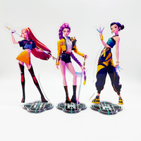 KPop Demon Hunters Superstar Rumi Mira Zoe Acrylic KeyChain Standing Plates Backpack Decoration Pendant Ornament Accessories Toy