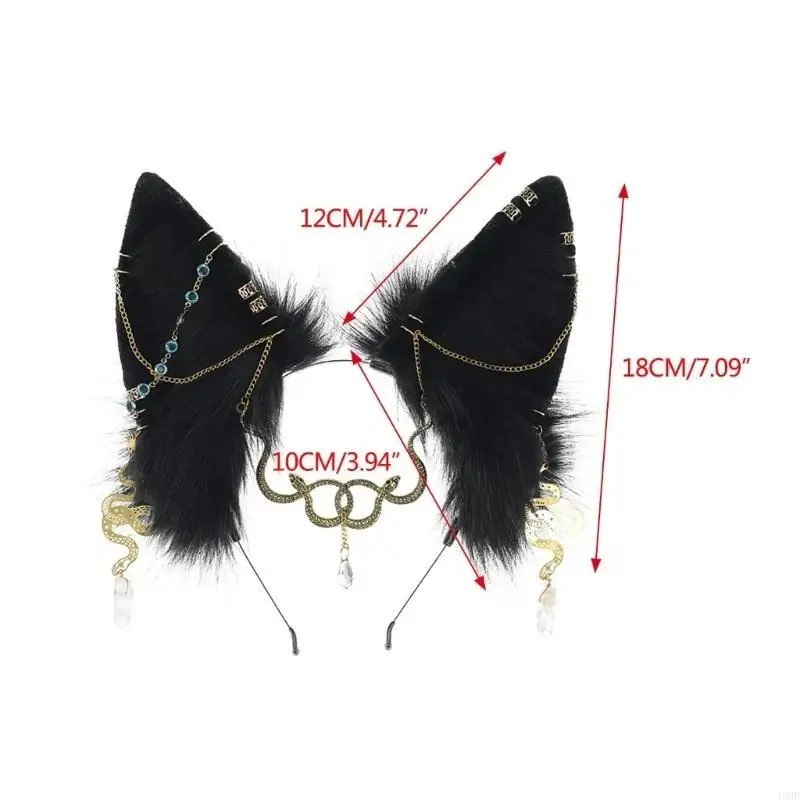 49mf Cosplay Bandband avec accessoires Costume Animation sexy Hoop cheveux serpent pour mascarade ComicCon