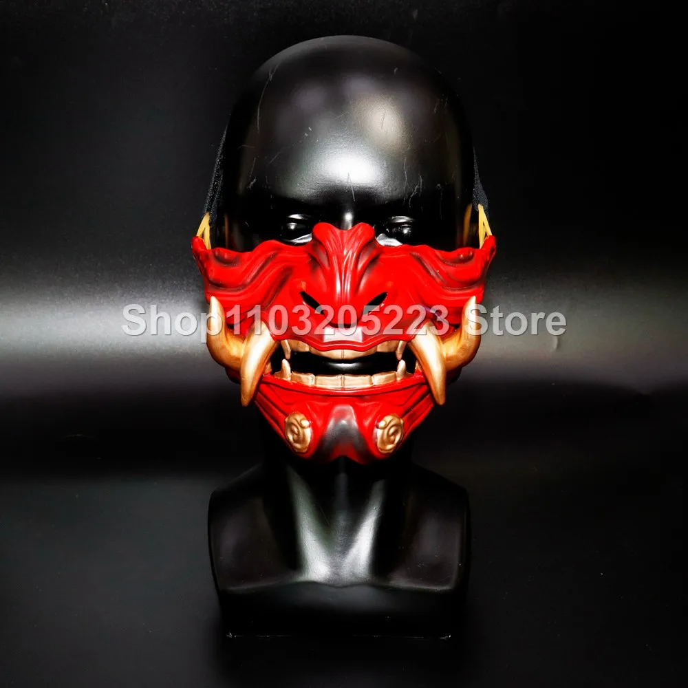 Halloween cosplay masks, viking warrior, knight half face mask, ghost samurai mask Game Dress Up Accessories