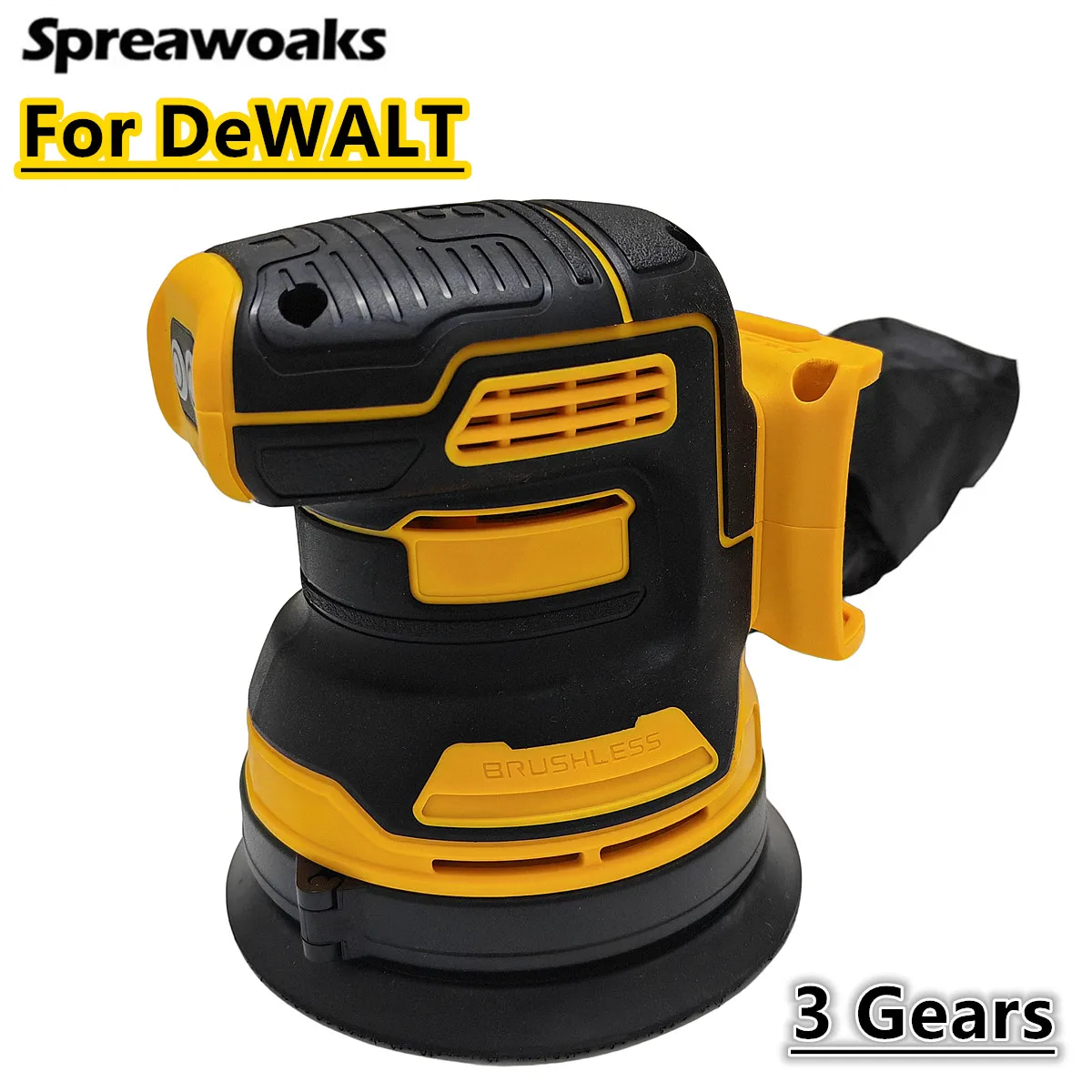 

Brushless Cordless Disc Random Orbital Sander 5 Inch Woodworking Sanding Machine Putty Polishing Tool For Dewalt 20V Battery